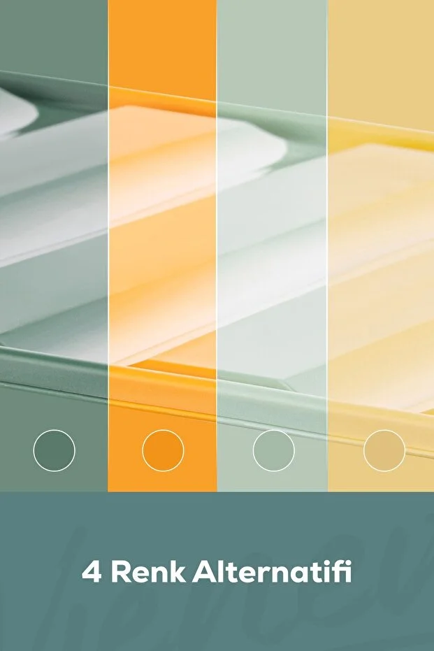 30'lu Buzdolabı Düzenleyici Organizer Mikrodalgaya Uygun Difriz Saklama Kabı Mint